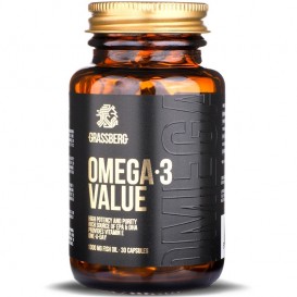 Grassberg Omega-3 Value 1000 мг / 30 гел капсули