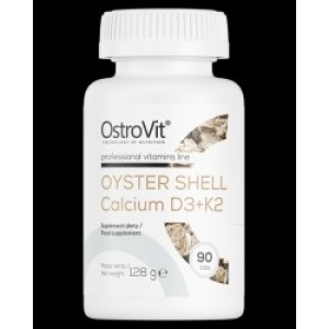 OstroVit Oyster Shell Calcium 400 mg / with D3 + K2 / 90 Tabs OstroVit Oyster Shell Calcium 400 mg / with D3 + K2 / 90 Tabs