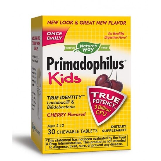 Natures Way Primadophilus Kids / 30 дъвчащи таблетки на супер цена