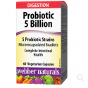 Webber Naturals PROBIOTIC 5BILION 5млрд. активни пробиотици,5 пробиотични щама x 60 caps на супер цена