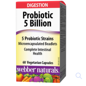 Webber Naturals PROBIOTIC 5BILION 5млрд. активни пробиотици,5 пробиотични щама x 60 caps Webber Naturals PROBIOTIC 5BILION 5млрд. активни пробиотици,5 пробиотични щама x 60 caps