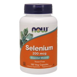 NOW Selenium 200 мкг / 180 капсули