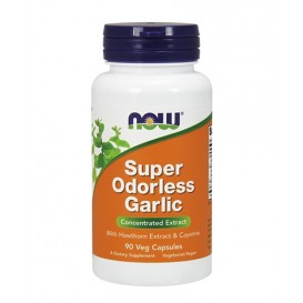 NOW Super Odorless Garlic / 90 капсули