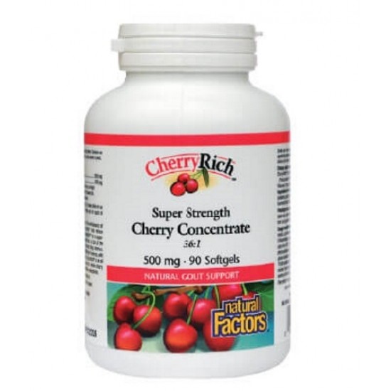Natural Factors Super Strength Cherry Concentrate 500 мг / 90 гел капсули