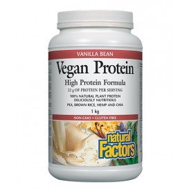Natural Factors Vegan Protein (Растителен протеин) 1000 g / Vanilla Bean