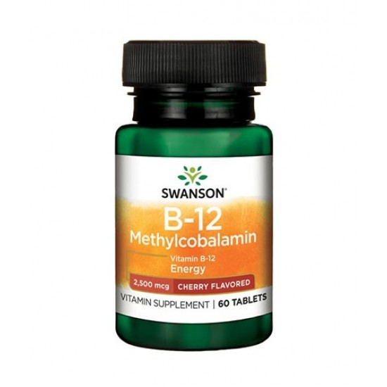Swanson Vitamin B-12 Methylcobalamin - Cherry Flavored / 60 таблетки на супер цена