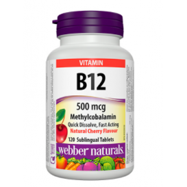 Webber Naturals Vitamin B12 500mcg. / 120 Tabs