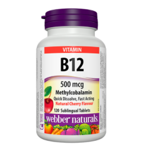 Webber Naturals Vitamin B12 500mcg. / 120 Tabs Webber Naturals Vitamin B12 500mcg. / 120 Tabs