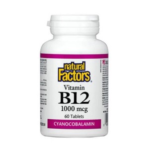 Natural Factors Vitamin B12 (Cyanocobalamin) 1000 мг / 60 таблетки