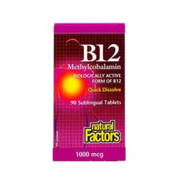 Natural Factors Vitamin B12 (Methylcobalamin) 1000 мг / 90 таблетки