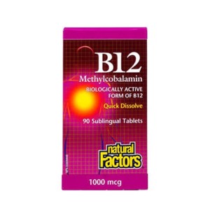 Natural Factors Vitamin B12 (Methylcobalamin) 1000 мг / 90 таблетки