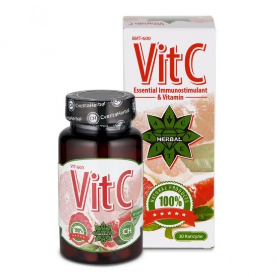 Cvetita Herbal Витамин C – 30 капсули х 600 мг на супер цена