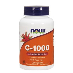 NOW Vitamin C-1000 /Sustained Release with Rose Hips/ 250 Tabs. NOW Vitamin C-1000 /Sustained Release with Rose Hips/ 250 Tabs.