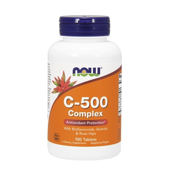 NOW Vitamin C-500 /Rose Hips/ 100 таблетки