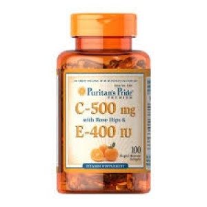 Puritan's Pride VITAMIN C E 500MG/400 IU ROSE HIPS / 100tabs Puritan's Pride VITAMIN C E 500MG/400 IU ROSE HIPS / 100tabs