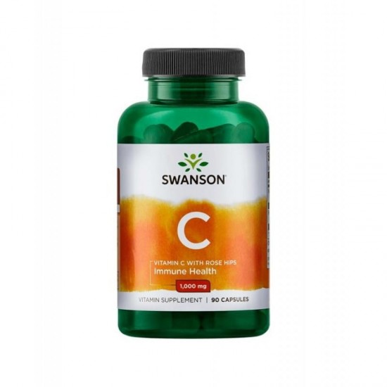 Swanson Vitamin C with Rose Hips 1000 мг / 90 капсули на супер цена