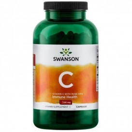 Swanson Vitamin C With Rose Hips 500 мг - 100 капсули