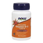NOW Vitamin D-3 1,000 IU / 180 гел капсули на супер цена