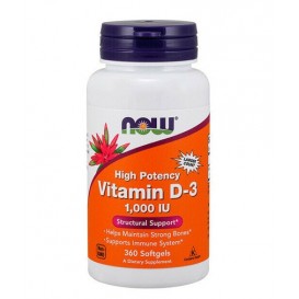 NOW Vitamin D-3 / 1000 IU / 360 гел капсули
