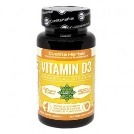 Cvetita Herbal Vitamin D3 - Витамин D3 - 400 IU / 60 таблетки