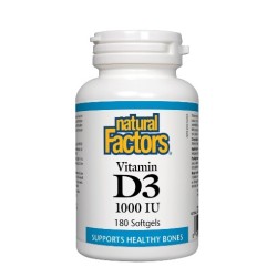 Natural Factors Vitamin D3 1000 IU / 180 Softgels