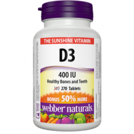 Webber Naturals Vitamin D3 400 IU / 270 Tabs