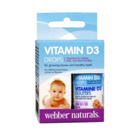 Webber Naturals Vitamin D3 Drops 400 IU x 15 ml - Витамин D3 капки (1 флакон) 400 IU х15 ml