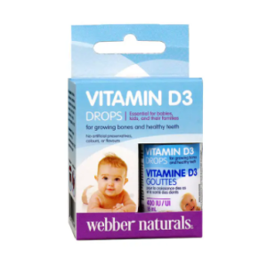 Webber Naturals Vitamin D3 Drops 400 IU x 15 ml - Витамин D3 капки (1 флакон) 400 IU х15 ml Webber Naturals Vitamin D3 Drops 400 IU x 15 ml - Витамин D3 капки (1 флакон) 400 IU х15 ml