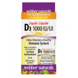 Webber Naturals Vitamin D3 Витамин D3 1000 IU / 25 ml, 100 дози