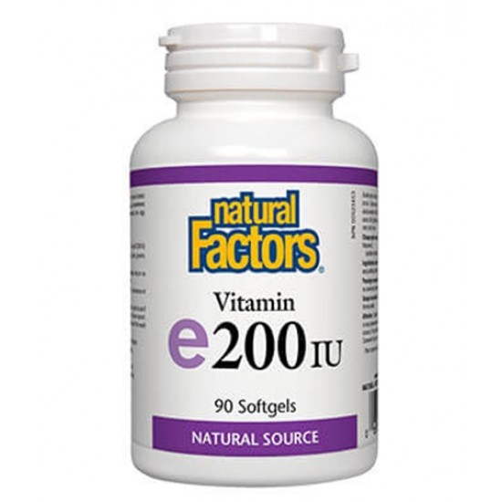 Natural Factors Vitamin E 100 мг 200IU / 90 гел капсули на супер цена