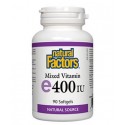 Natural Factors Vitamin E 268 мг 400IU / 90 гел капсули на супер цена