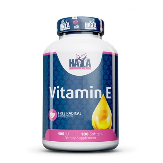 Haya Labs Vitamin E 400 IU / 100 гел капсули на супер цена