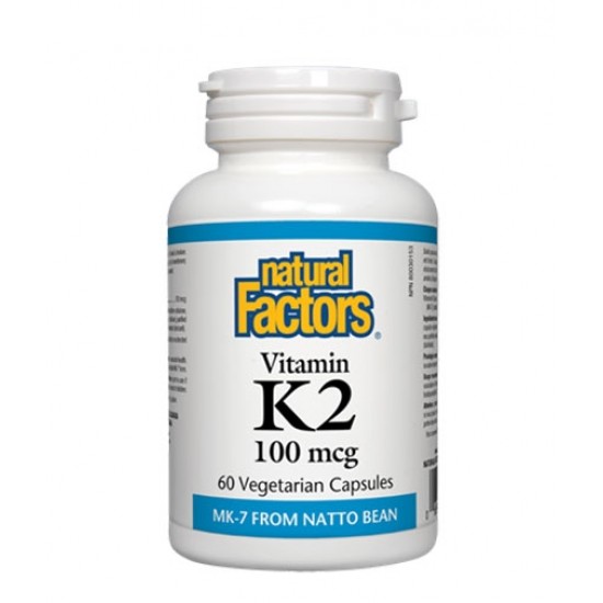 Natural Factors Vitamin K2 100 мг / 60 капсули на супер цена