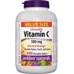 Webber Naturals Витамин С 500 mg x 300 дъвчащи таблетки на супер цена