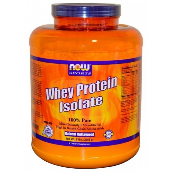 NOW Whey Protein Isolate /Flavoured/ 2268 гр на супер цена