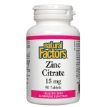 Natural Factors Zinc 15 мг / 90 таблетки на супер цена