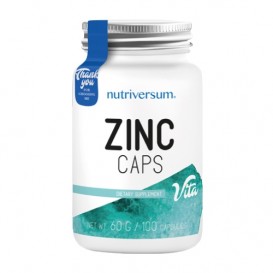 Nutriversum Zinc Caps | 25 mg Zinc Oxide - 100 caps / 100 servs