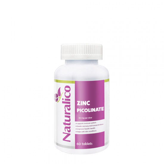 Naturalico Zinc Picolinate 50 мг / 60 таблетки на супер цена