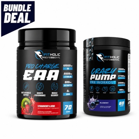 Fitholic Professional Crazy Pump + Fitholic Professional Pro Charge EAA 70 дози на супер цена