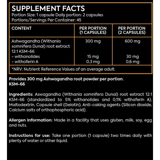 Forcelab Ashwagandha KSM-66 90 капсули на супер цена
