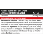 Genius Nutrition ZINC SPORT / 60 Tabs на супер цена