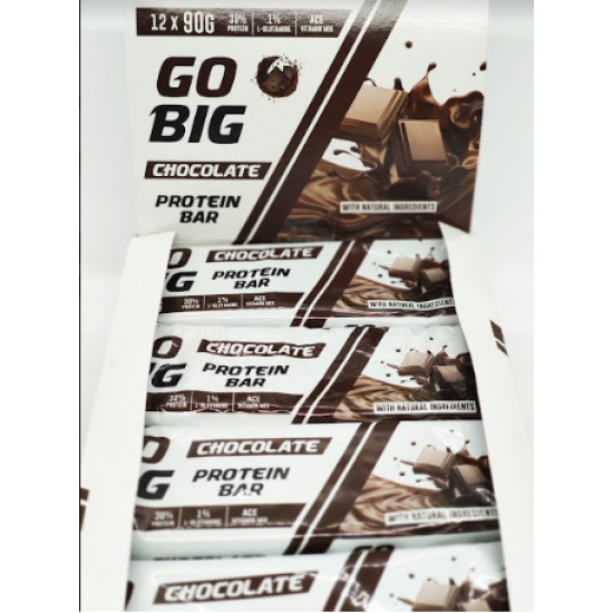 GO BIG protein bar chocolate 12x90 гр на супер цена