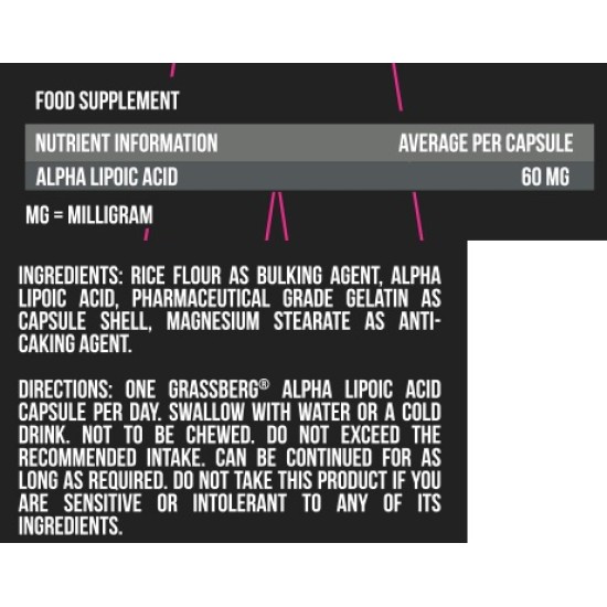 Grassberg Alpha Lipoic Acid 60 капсули на супер цена