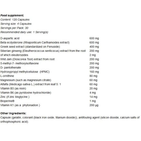 GymBeam AlphaMale TestoBooster 120 капсули на супер цена