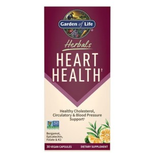 Garden Of Life Herbals Heart Health | with Bergamot & K2 30 капсули