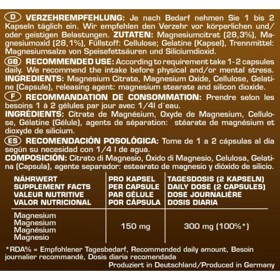IronMaxx MG-MAGNESIUM - 130caps на изгодни цени IronMaxx MG-MAGNESIUM - 130caps на супер цена