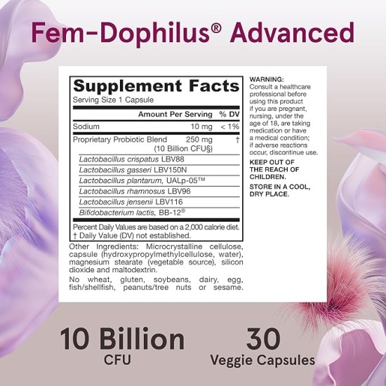 Jarrow Formulas Fem-Dophilus Advanced 10 Billion CFU 30 капсули на супер цена