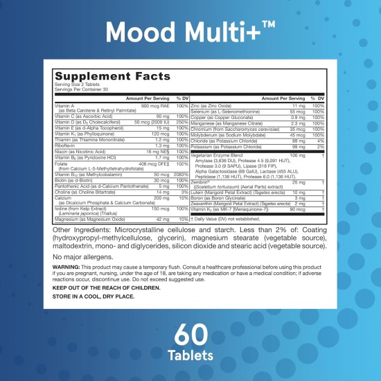 Jarrow Formulas Mood Multi+ Multivitamin 60 таблетки на супер цена