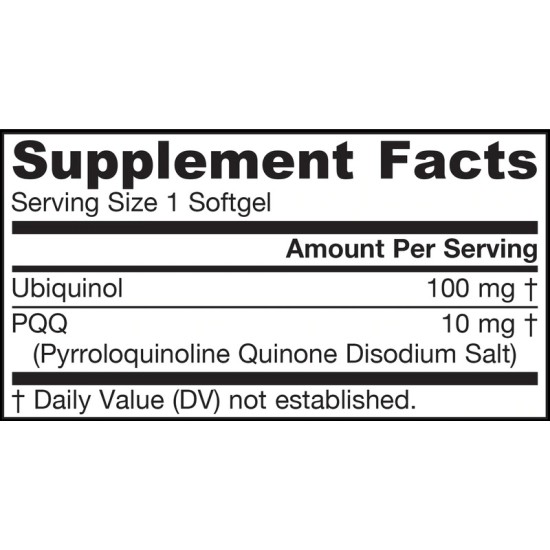 Jarrow Formulas Ubiquinol+PQQ - QH-absorb® + PQQ™ 30 гел капсули на изгодни цени Jarrow Formulas Ubiquinol+PQQ - QH-absorb® + PQQ™ 30 гел капсули на супер цена