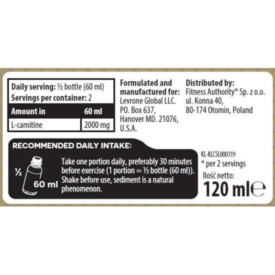 Kevin Levrone Gold L-Carnitine 4000 Shot 12x120 мл на супер цена